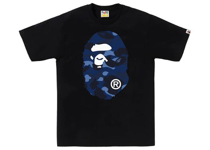 BAPE Color Camo Big Ape Head Tee Black/Navy