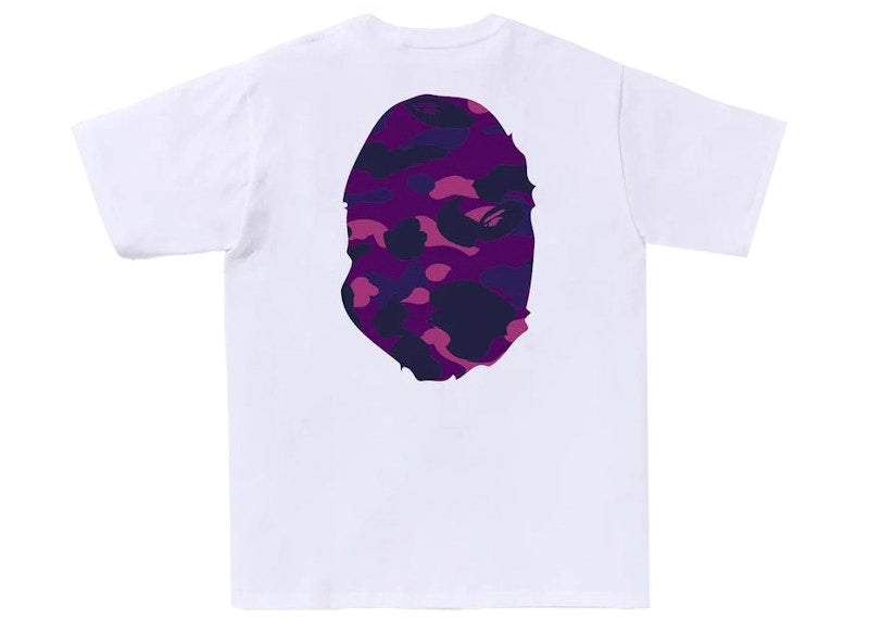 BAPE Color Camo Big Ape Head Tee White/Purple