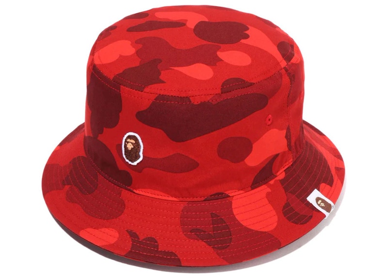 BAPE Color Camo Bucket Hat (FW23) Red