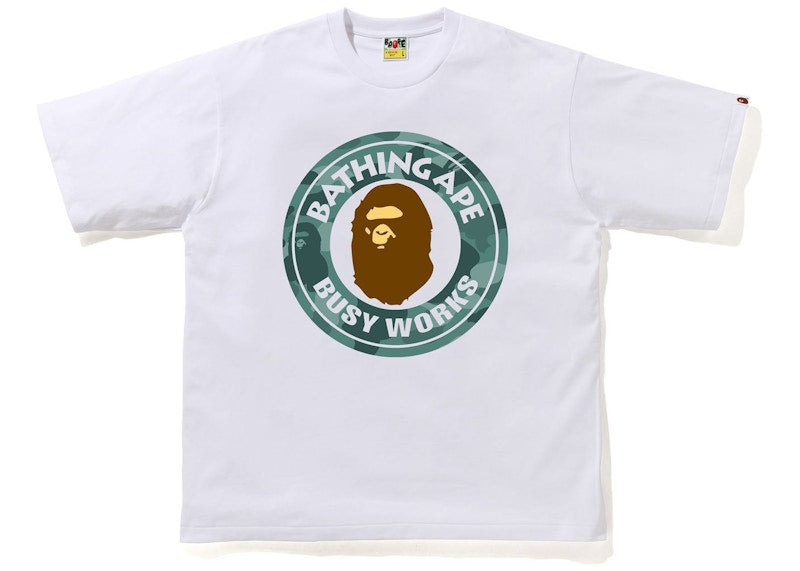 BAPE Color Camo Busy Works Relaxed Fit Tee White/Green