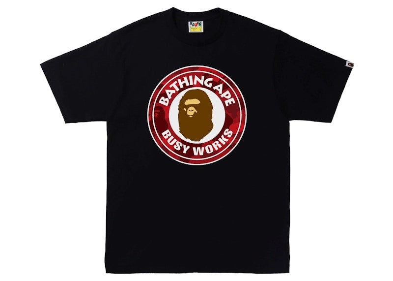 BAPE Color Camo Busy Works Tee (SS22) Black/Red