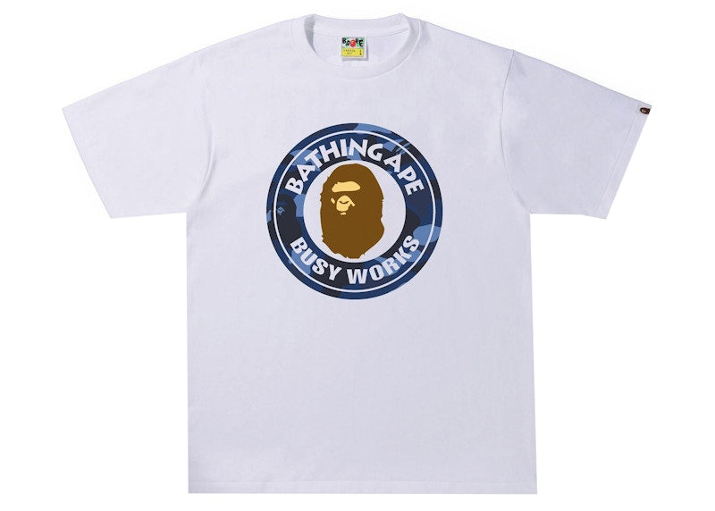 BAPE Color Camo Busy Works Tee (SS22) White/Navy