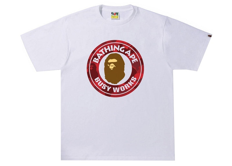 BAPE Color Camo Busy Works Tee (SS22) White/Red