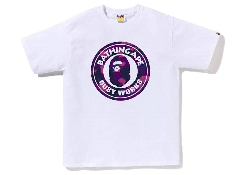 BAPE Color Camo Busy Works Tee (SS23) White Purple