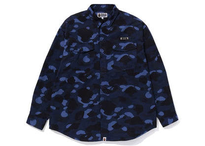 BAPE Color Camo CPO Shirt Navy