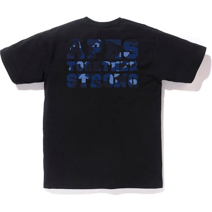 BAPE Color Camo College ATS Tee Black/Blue