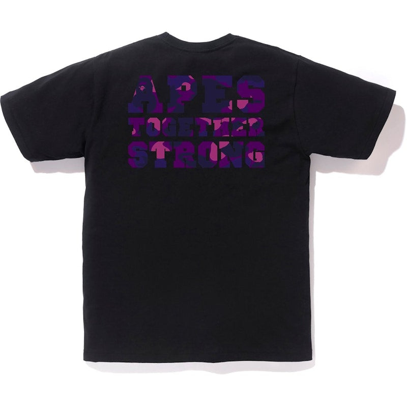 BAPE Color Camo College ATS Tee Black/Purple