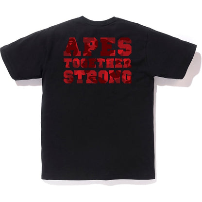 BAPE Color Camo College ATS Tee Black/Red