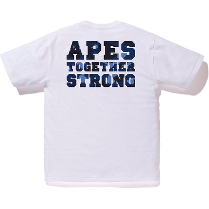 BAPE Color Camo College ATS Tee White/Blue