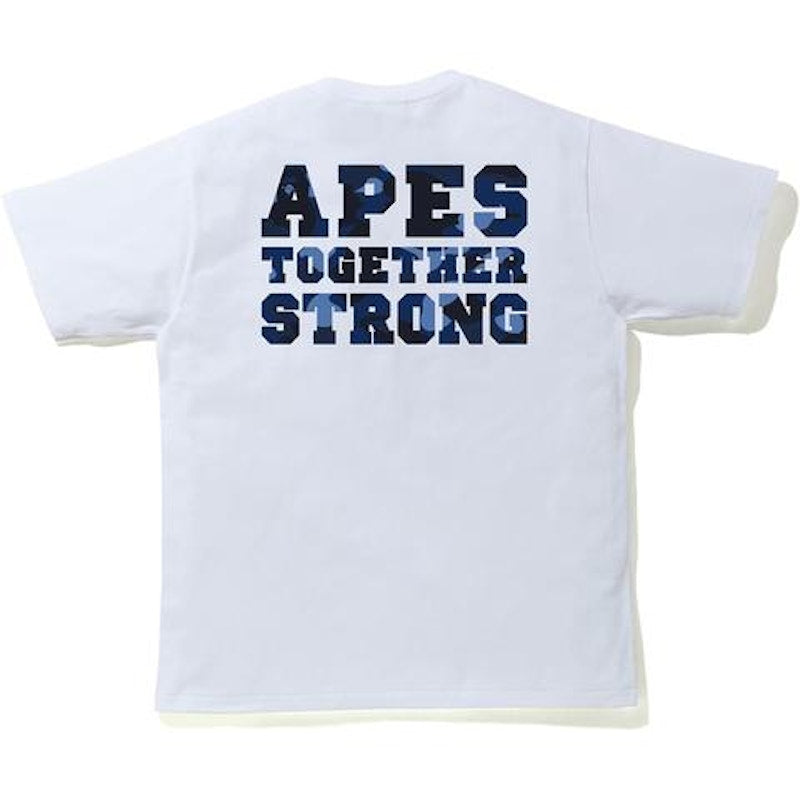 BAPE Color Camo College ATS Tee White/Navy