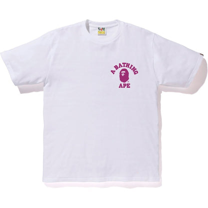 BAPE Color Camo College ATS Tee White/Purple