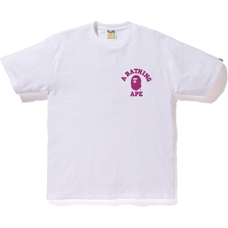 BAPE Color Camo College ATS Tee White/Purple