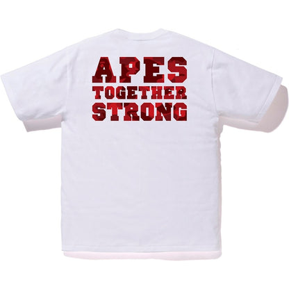 BAPE Color Camo College ATS Tee White/Red