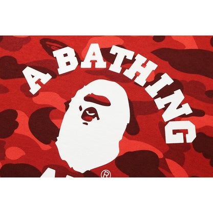 BAPE Color Camo College Crewneck Red
