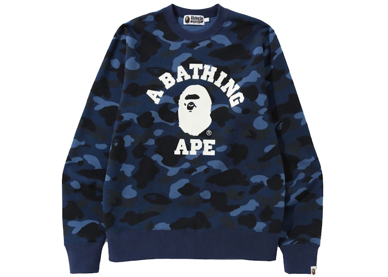BAPE Color Camo College Crewneck (SS22) Navy