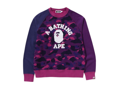 BAPE Color Camo College Crewneck (SS25) Purple