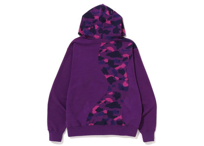 BAPE Color Camo College Cutting Relaxed Fit Hoodie Purple