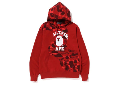 BAPE Color Camo College Cutting Relaxed Fit Hoodie Red