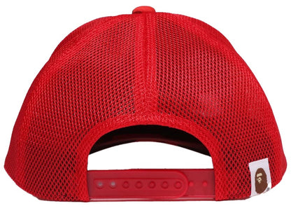 BAPE Color Camo College Mesh Cap Red