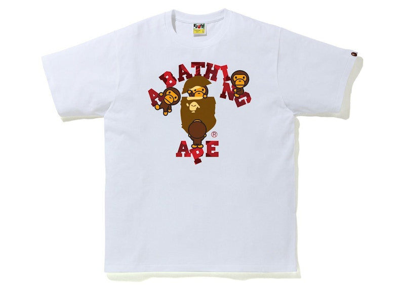 BAPE Color Camo College Milo Tee White/Red