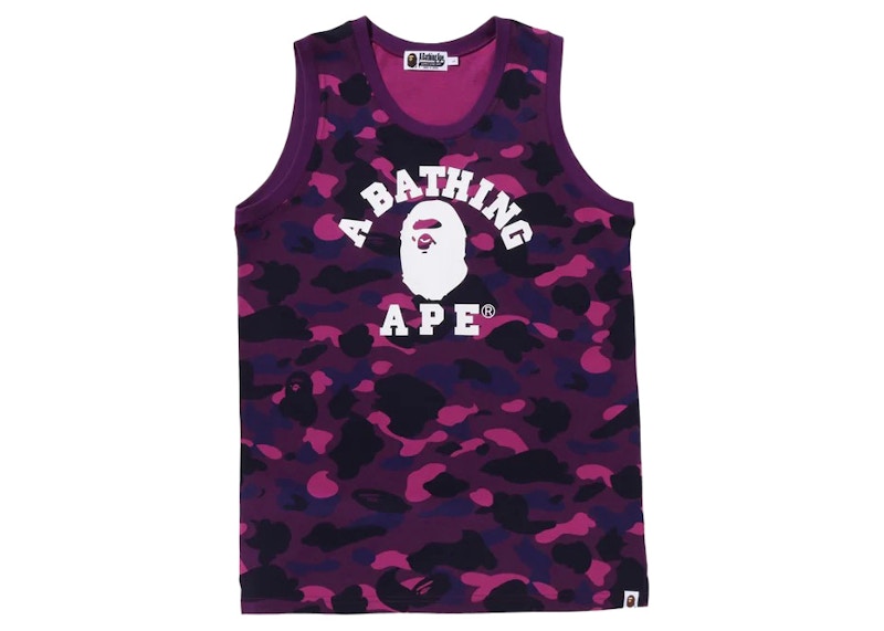 BAPE Color Camo College Tank Top Purple