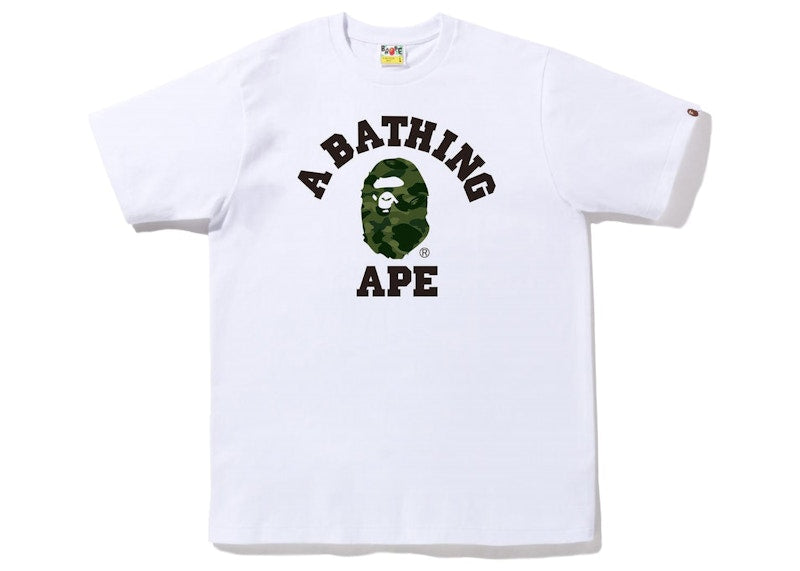 BAPE Color Camo College Tee (FW22) White Green