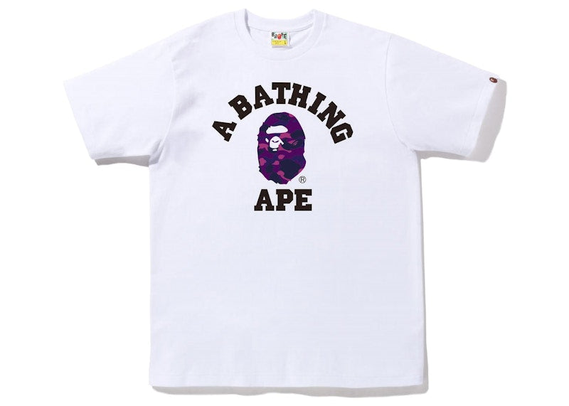 BAPE Color Camo College Tee (FW22) White Purple