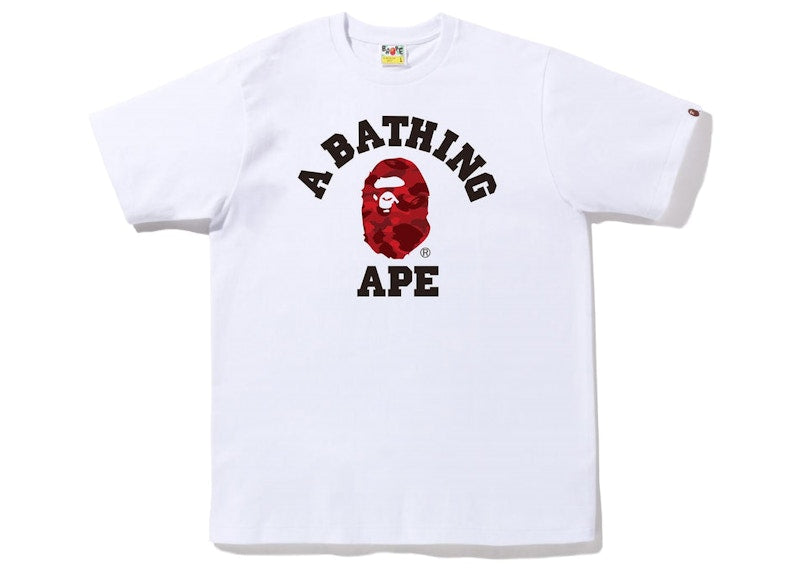 BAPE Color Camo College Tee (FW22) White Red