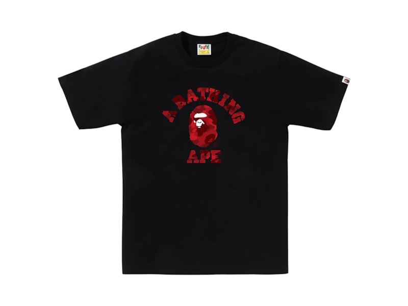 BAPE Color Camo College Tee (FW25) Black x Red
