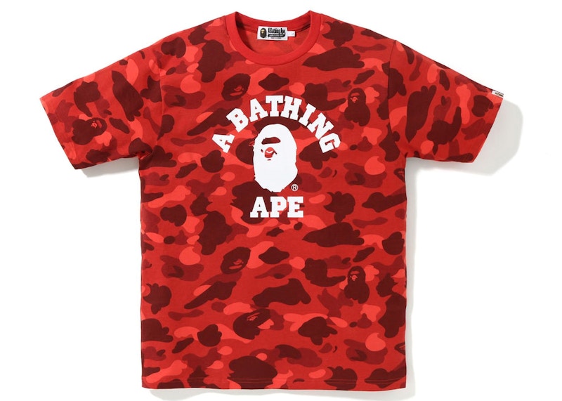 BAPE Color Camo College Tee (SS23) Red
