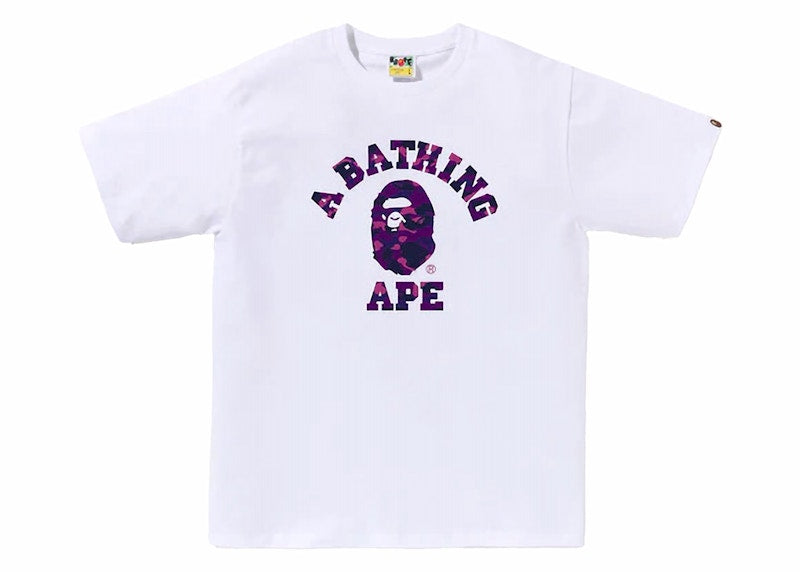 BAPE Color Camo College Tee (SS24) White/Purple