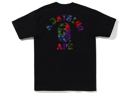 BAPE Color Camo Crazy College ATS Tee Black