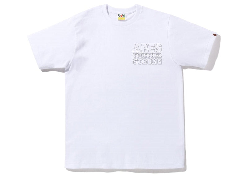 BAPE Color Camo Crazy College ATS Tee White
