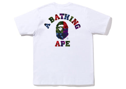 BAPE Color Camo Crazy College ATS Tee White