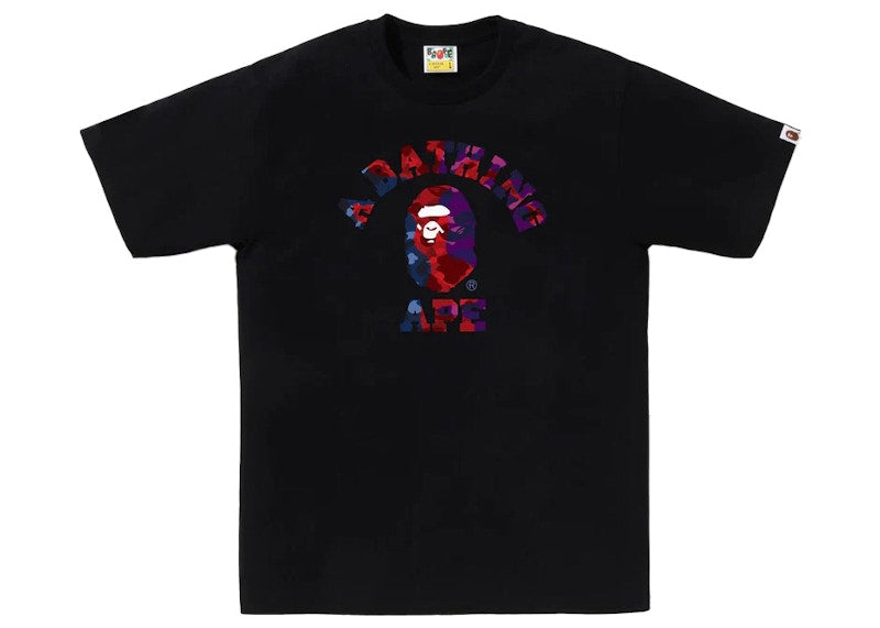 BAPE Color Camo Crazy College Tee Black