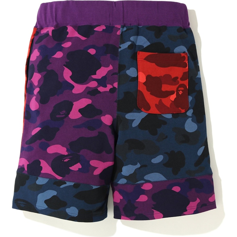 BAPE Color Camo Crazy Sweat Shorts Multi