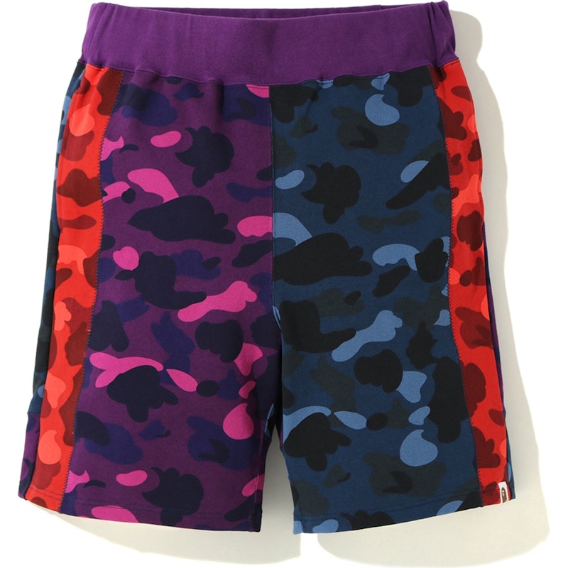 BAPE Color Camo Crazy Sweat Shorts Multi