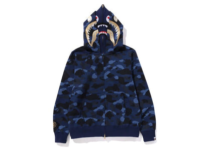 BAPE Color Camo Double Shark Full Zip Hoodie (SS24) Navy