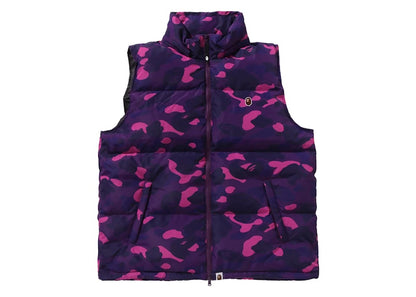 BAPE Color Camo Down Vest Purple