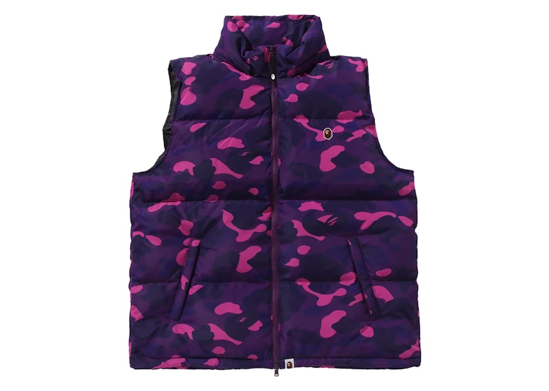 BAPE Color Camo Down Vest Purple