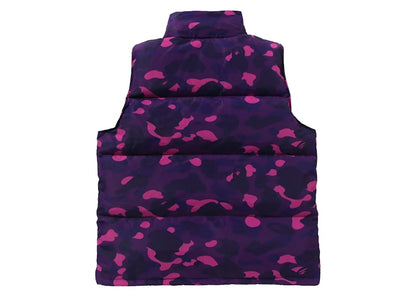 BAPE Color Camo Down Vest Purple