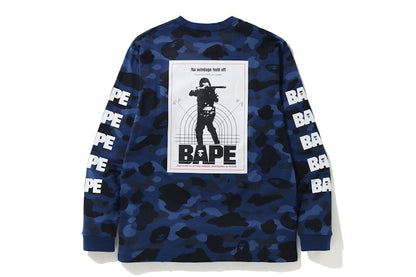 BAPE Color Camo Hunting L/S Tee Navy