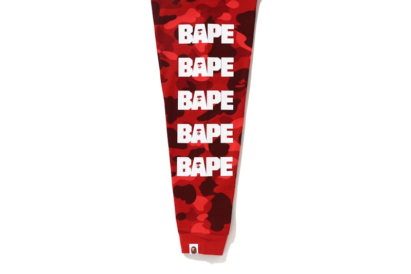 BAPE Color Camo Hunting L/S Tee Red