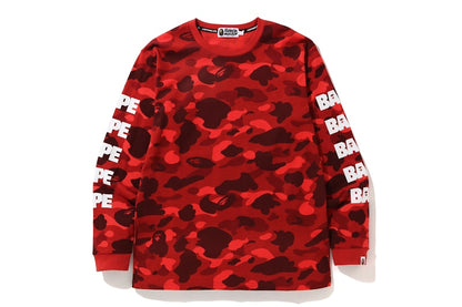 BAPE Color Camo Hunting L/S Tee Red