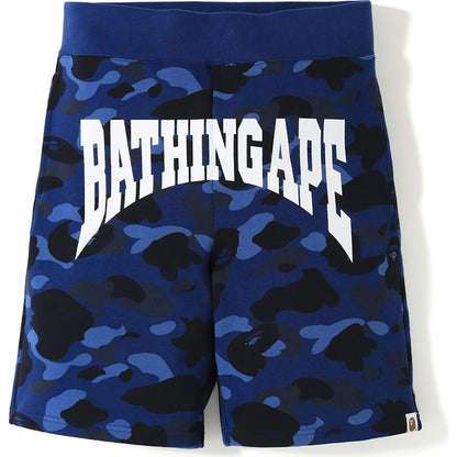 BAPE Color Camo Logo Sweat Shorts Blue