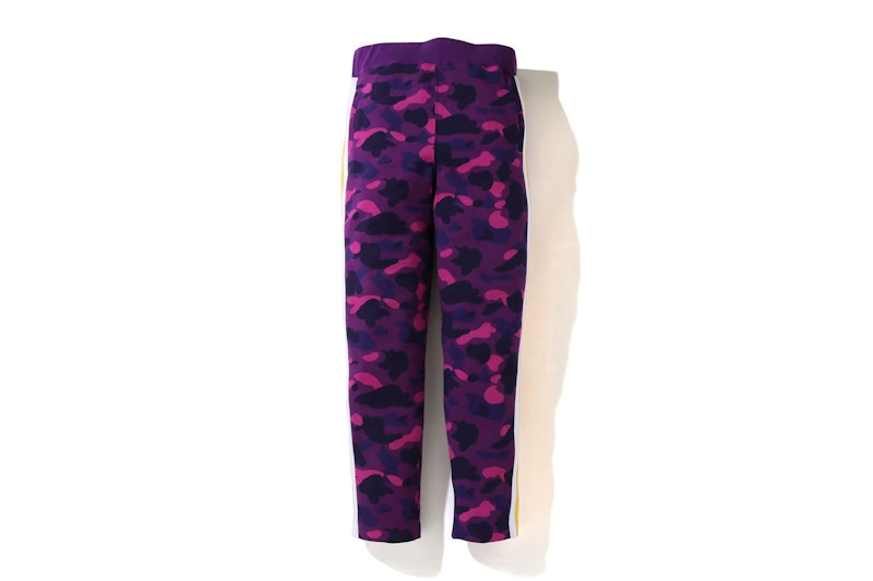 BAPE Color Camo Logo Tape Sweatpants Purple