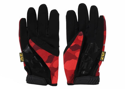 BAPE Color Camo Mechanix Wear Gloves Red