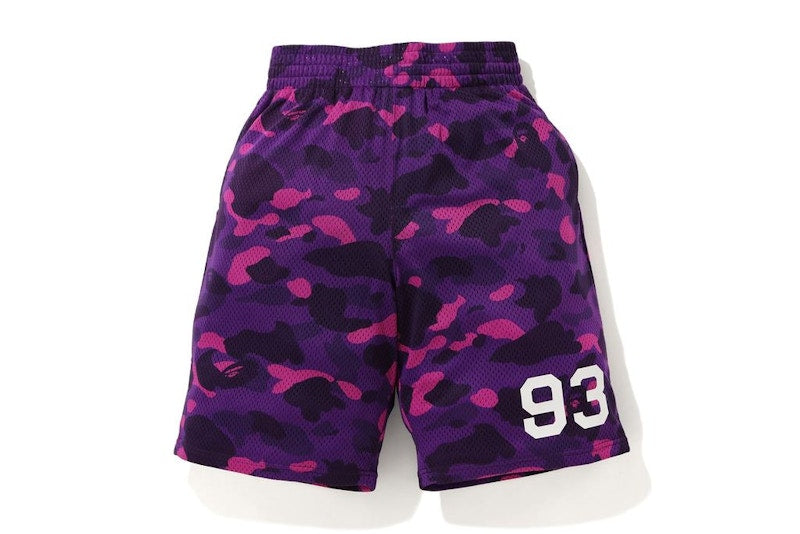 BAPE Color Camo Mesh Basketball Shorts Purple