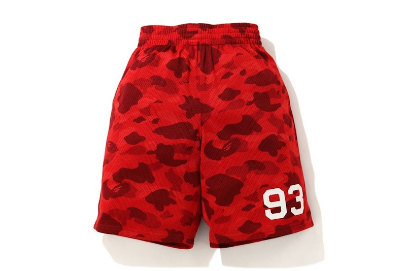 BAPE Color Camo Mesh Basketball Shorts (FW20) Red