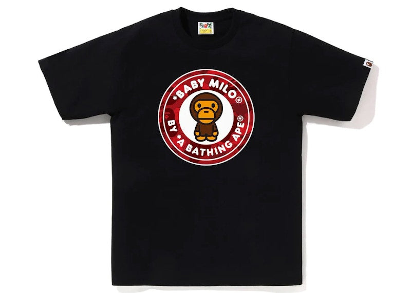 BAPE Color Camo Milo Busy Works Tee Black/Red